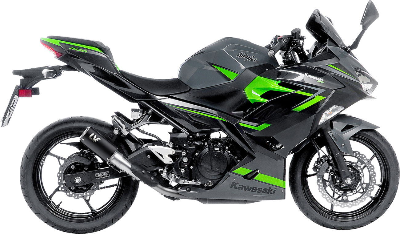 LEOVINCE LV Corsa S Black Edition Slip-On Muffler - Kawasaki Ninja 400/500 15400SBU