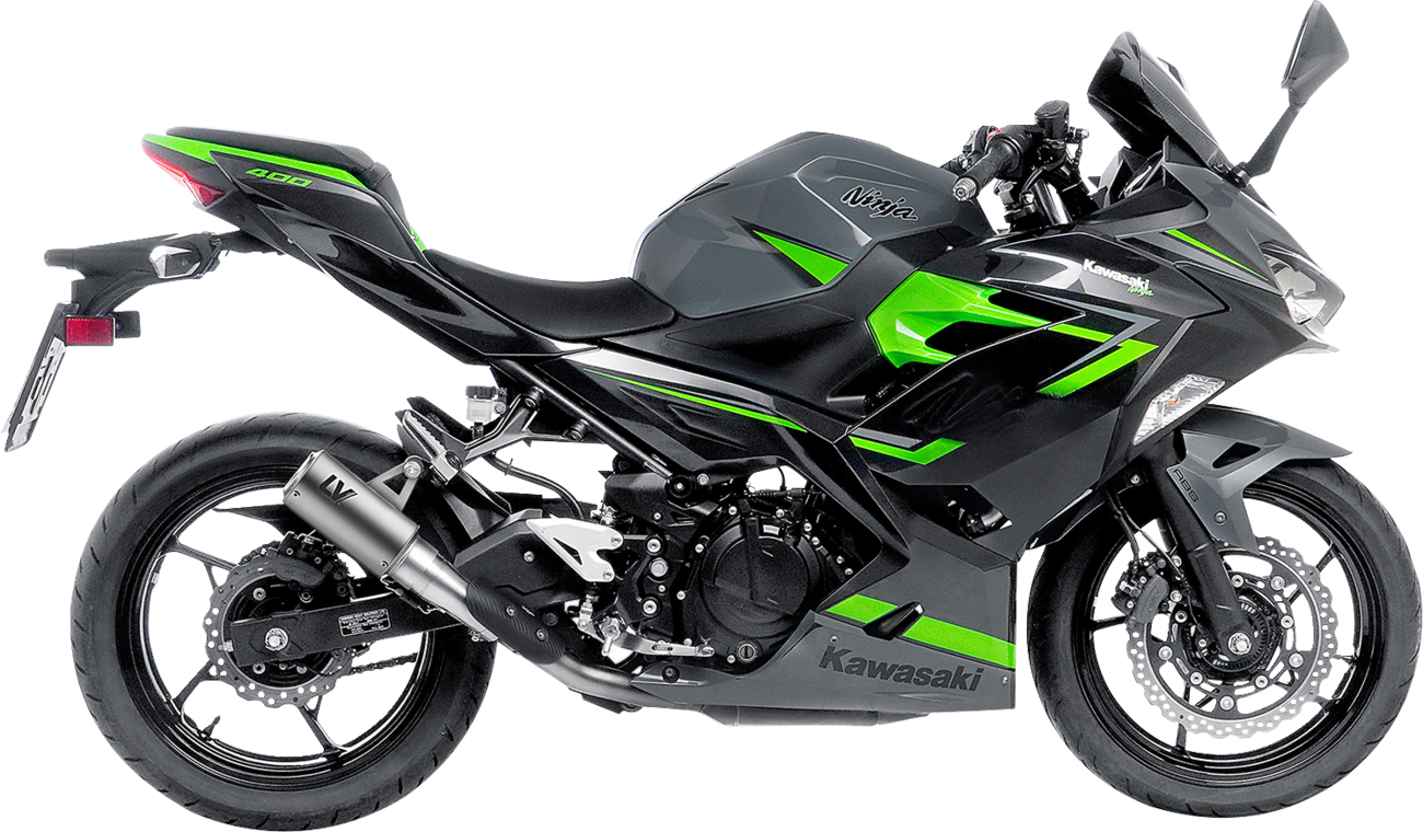 LEOVINCE LV Corsa S Slip-On Muffler - Titanium - Kawasaki Ninja 400/500 15400STU