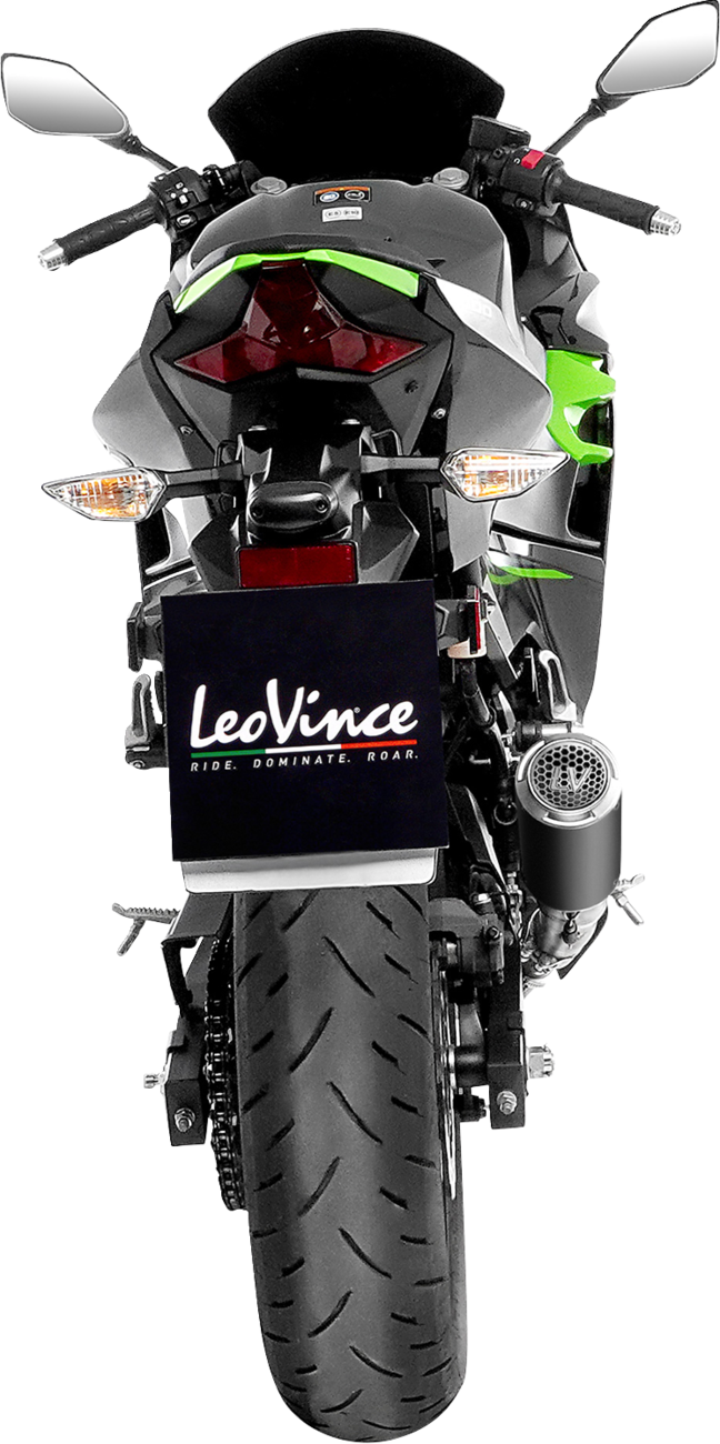 LEOVINCE LV Corsa S Black Edition Slip-On Muffler - Kawasaki Ninja 400/500 15400SBU