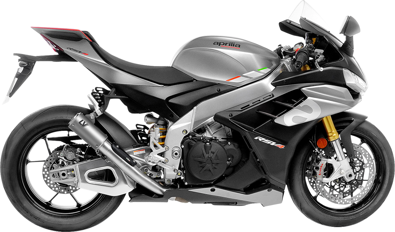 LEOVINCE LV Corsa S Slip-On Muffler - Titanium - Aprilia RSV4 Tuono V4 15401STU