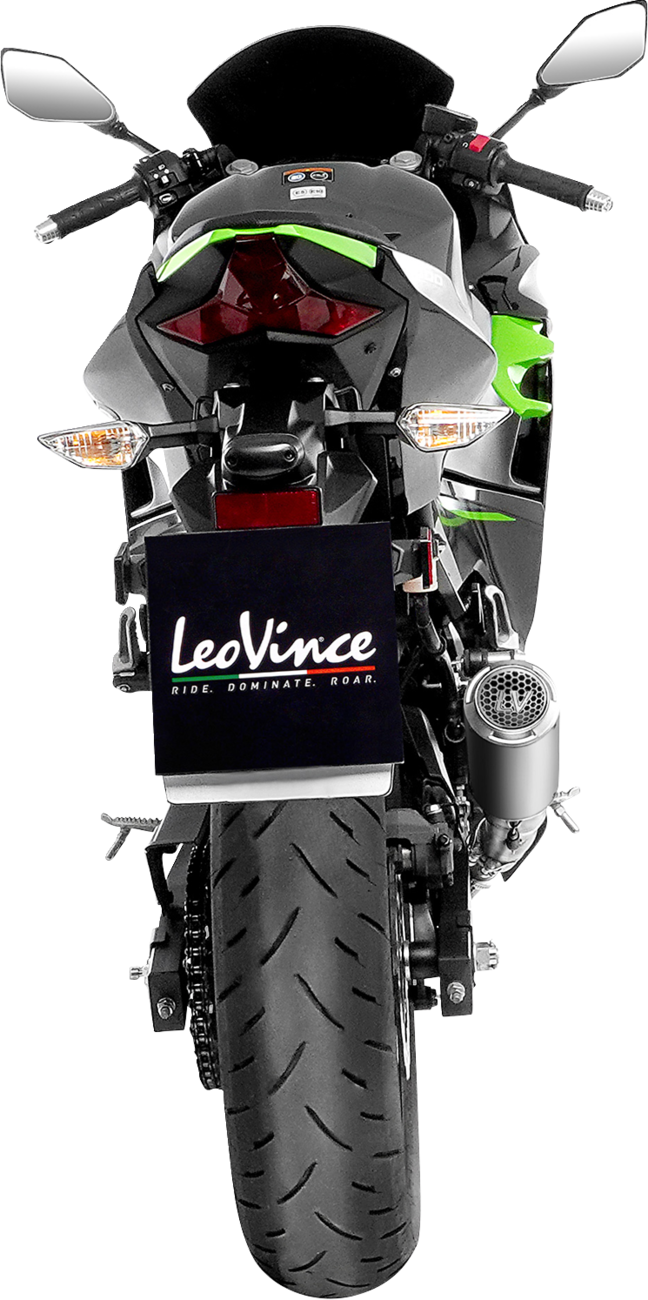 LEOVINCE LV Corsa S Slip-On Muffler - Titanium - Kawasaki Ninja 400/500 15400STU
