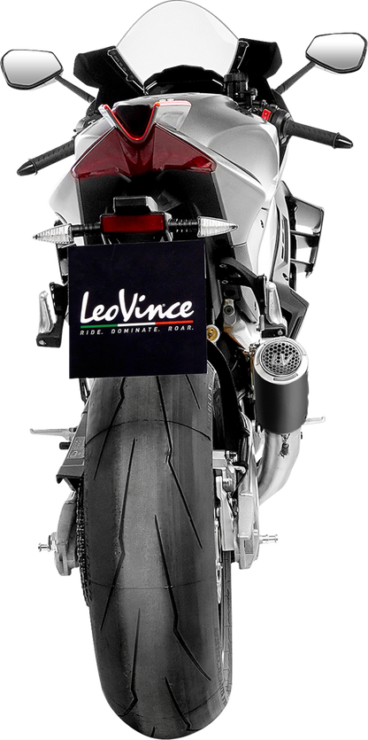 LEOVINCE LV Corsa S Black Edition Slip-On Muffler - Aprilia RSV4 Tuono V4 15401SBU