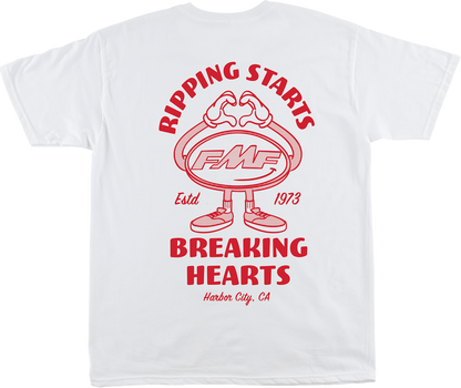 FMF Breakin Hearts T-Shirt - White - Large SU25118909WHTLG