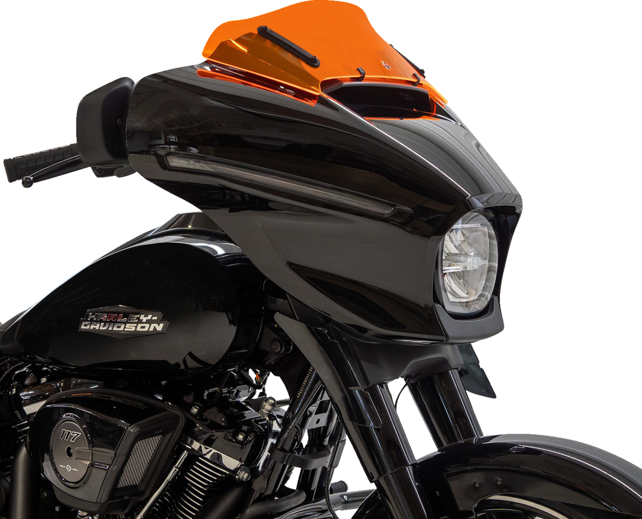 KLOCK WERKS Kolor Flare™ Windshield - 6-1/2" - Orange Ice - FLHX KWW-01-0737