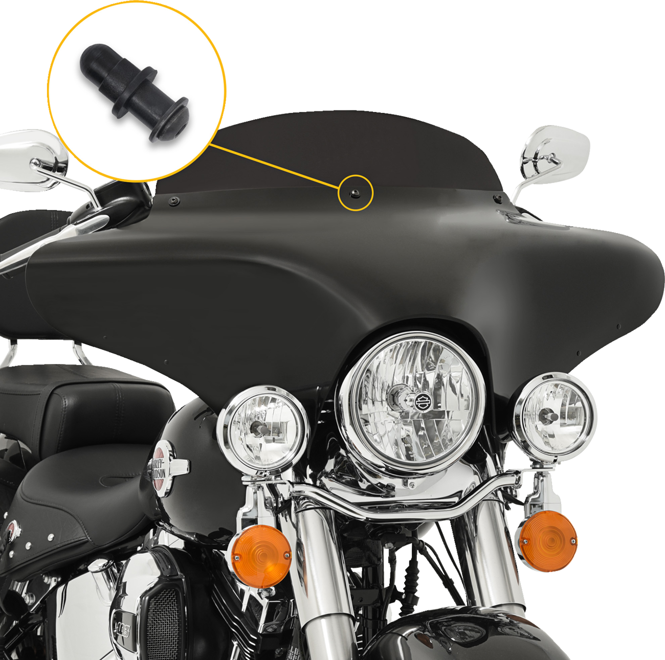 MEMPHIS SHADES Screw Set - Batwing - Black MSC1014