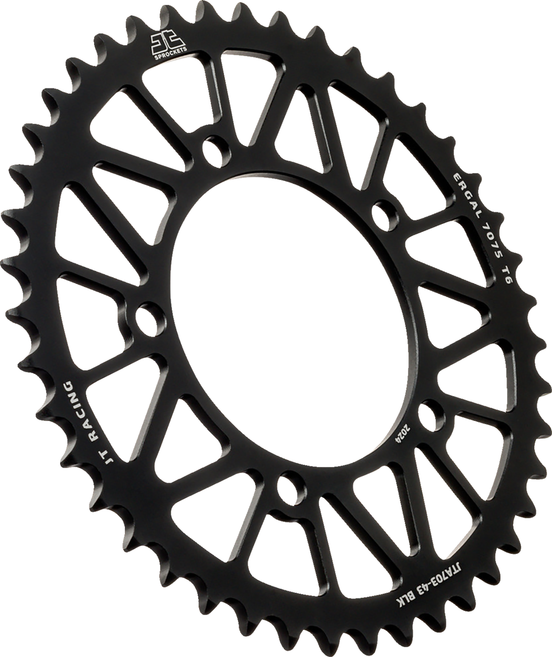 JT SPROCKETS Rear Sprocket - Aluminum - 43 Tooth - Black - Aprilia JTA703.43BLK