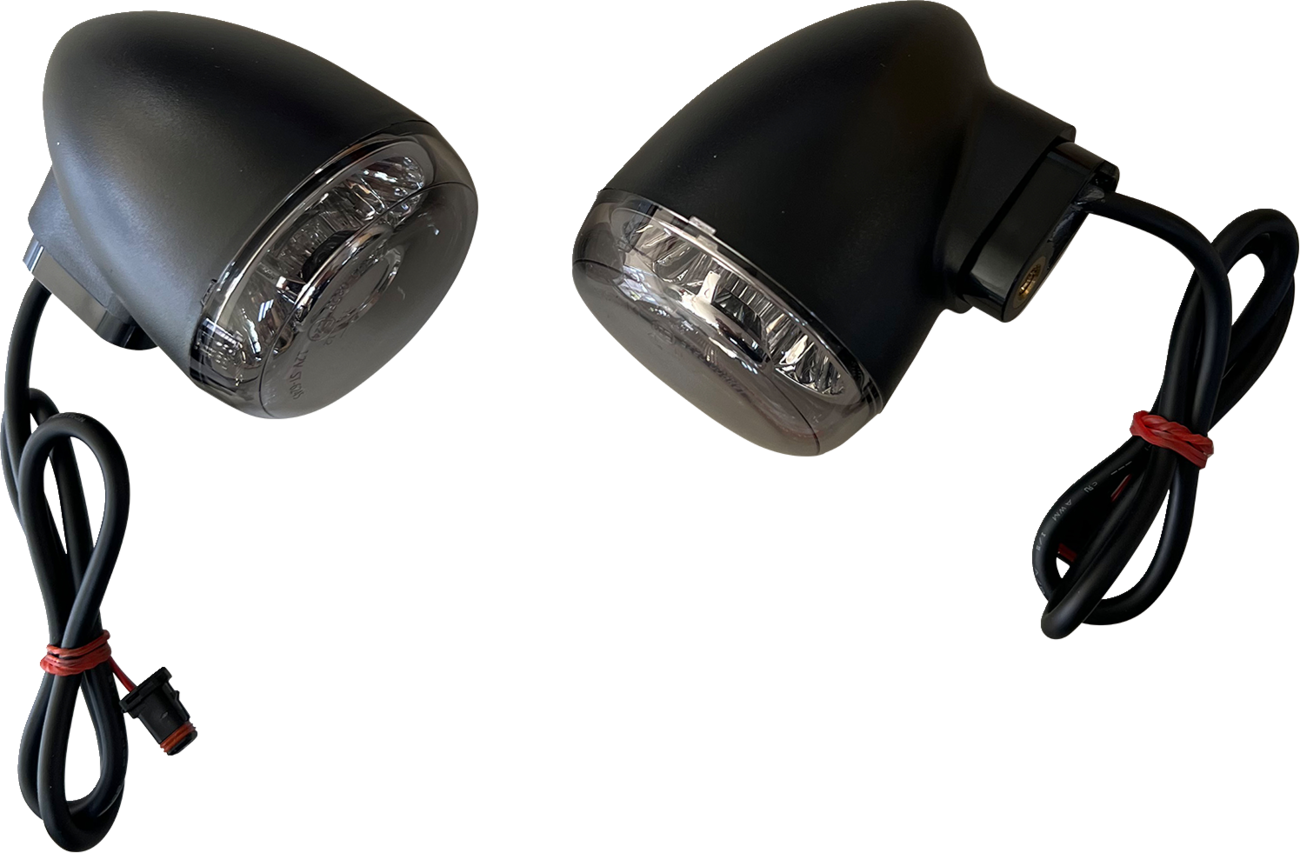 DRAG SPECIALTIES Turn Signal - Rear - Smoke/Amber - Black L22-0237BME