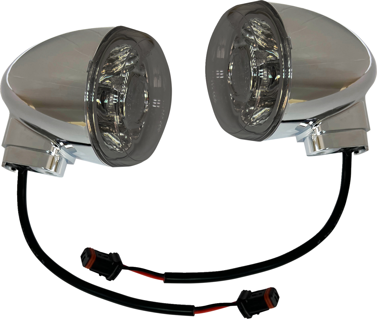 DRAG SPECIALTIES Turn Signal - Rear - Smoke/Amber - Chrome L22-0237CME
