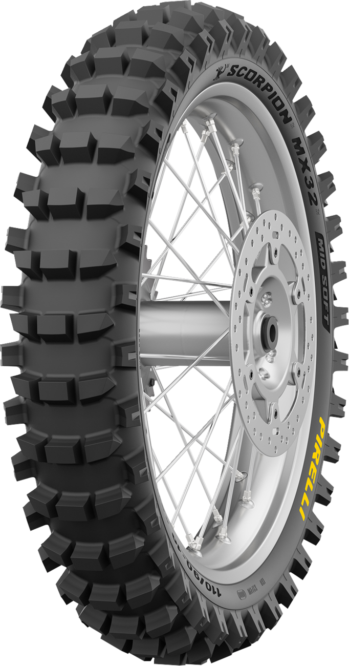 PIRELLI Tire - Scorpion* MX32 Mid Soft - Rear - 110/90-19 - 62M 4574900