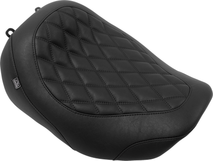 MUSTANG Wide Tripper™ Seat - Solo - Black Stitching - FLT/FLH '23-'25 88503