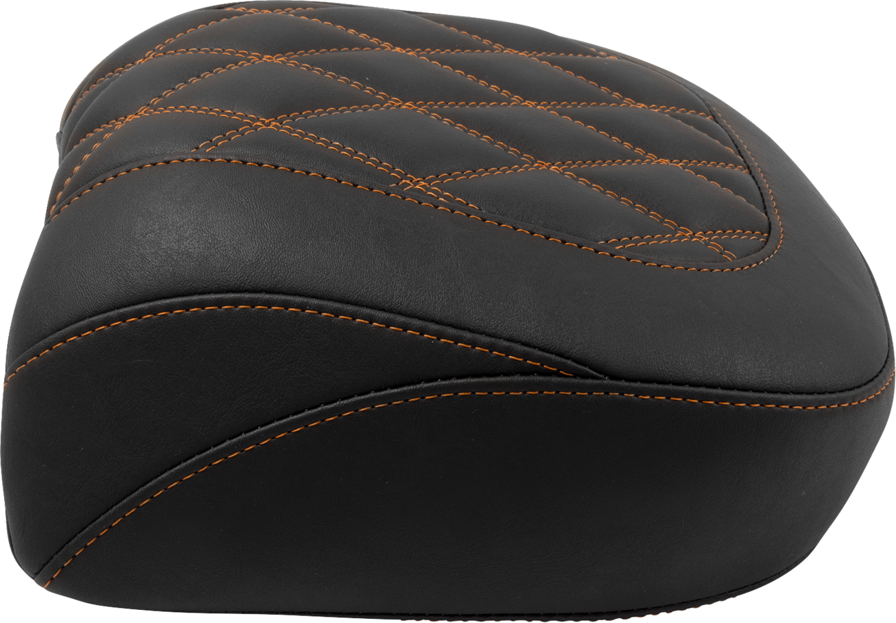 MUSTANG Wide Tripper™ Seat - Passenger - Mandarin Orange Stitching - FLT/FLH '23-'25 88511MO