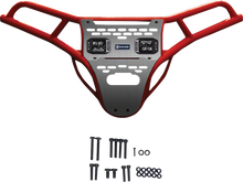 RAVEK Front Bumper/Skid Plate with White Lights - Red - RZR XP 1000 64-317RDL
