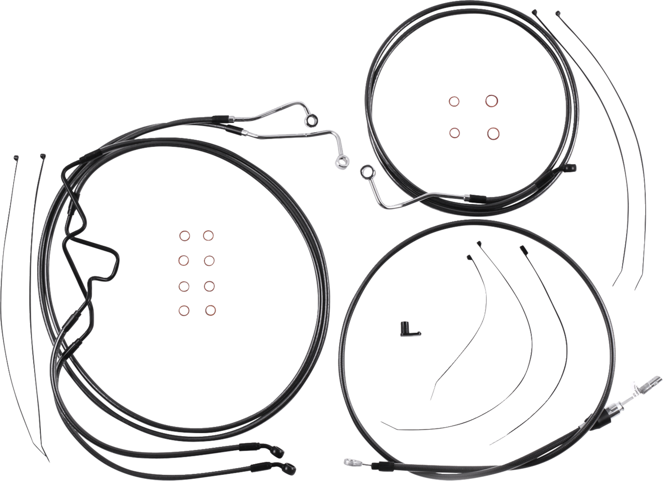 MAGNUM SHIELDING Black Pearl™ Designer Handlebar Installation Kit - 6" - '21-'22 FLHR 4871226
