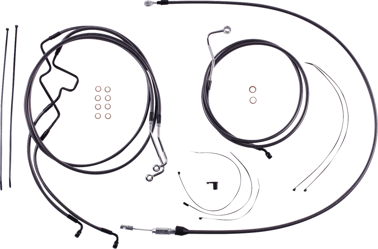 MAGNUM SHIELDING KARBONFIBR Designer Handlebar Installation Kit - 6" - '21-'22 FLHR 7871226