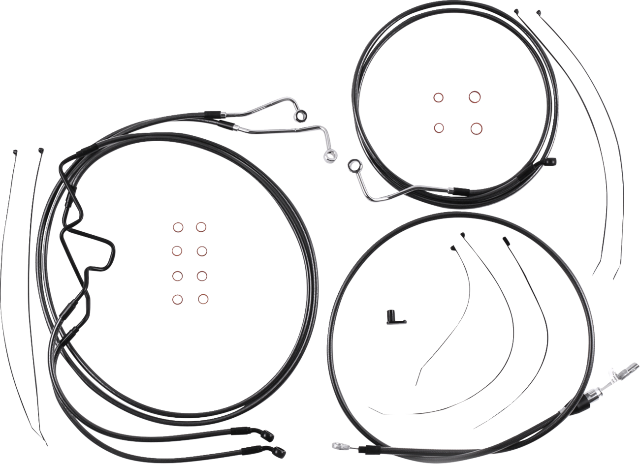 MAGNUM SHIELDING Black Pearl™ Designer Handlebar Installation Kit - 8" - '21-'22 FLHR 4871228