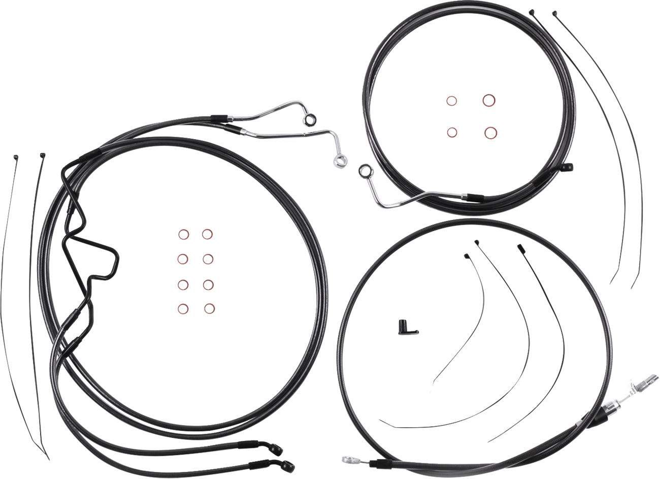 MAGNUM SHIELDING Black Pearl™ Designer Handlebar Installation Kit - 10" - '21-'22 FLHR 4871225