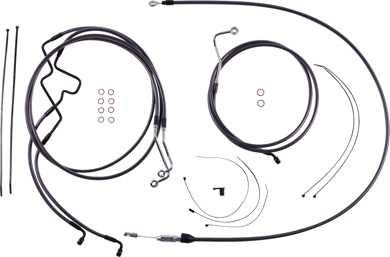 MAGNUM SHIELDING KARBONFIBR Designer Handlebar Installation Kit - 10" - '21-'22 FLHR 7871225