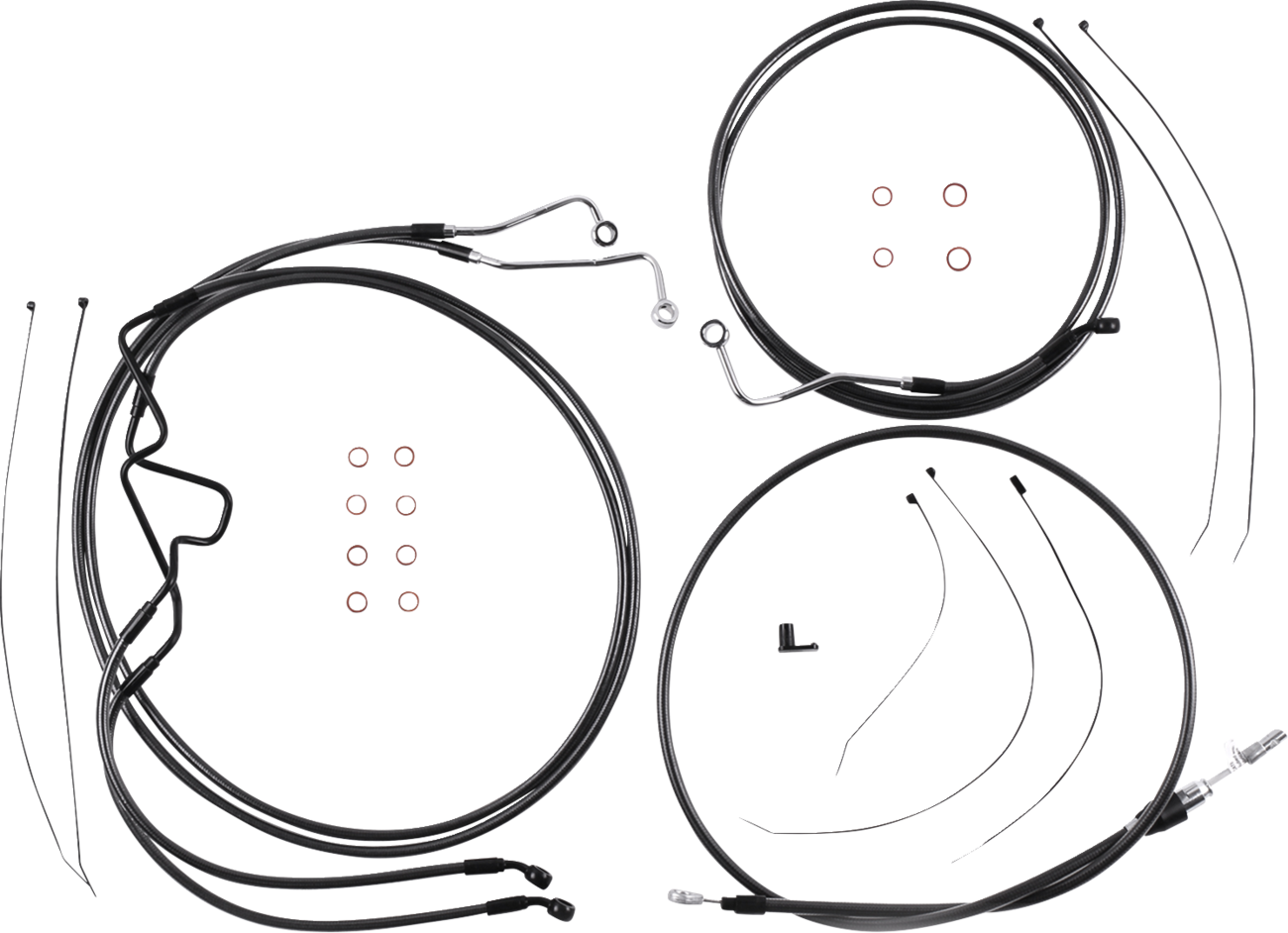MAGNUM SHIELDING Black Pearl™ Designer Handlebar Installation Kit - 6" - '21-'23 FLTR 4871216