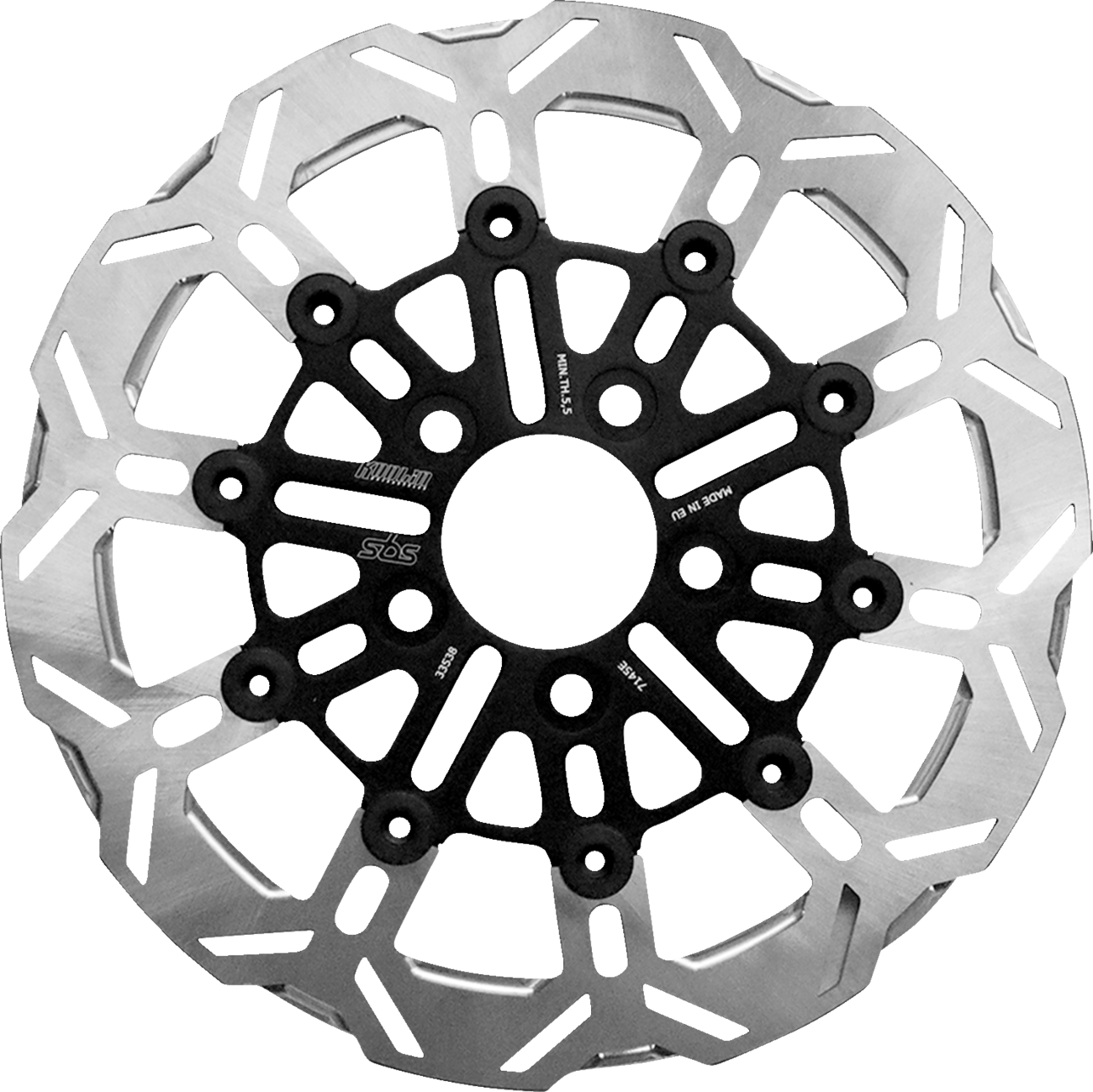 SBS Design "D" 10-Spoke Brake Rotor 7145E