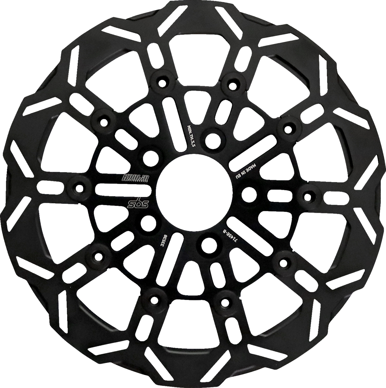 SBS Design "D" 10-Spoke Brake Rotor 7145E-B