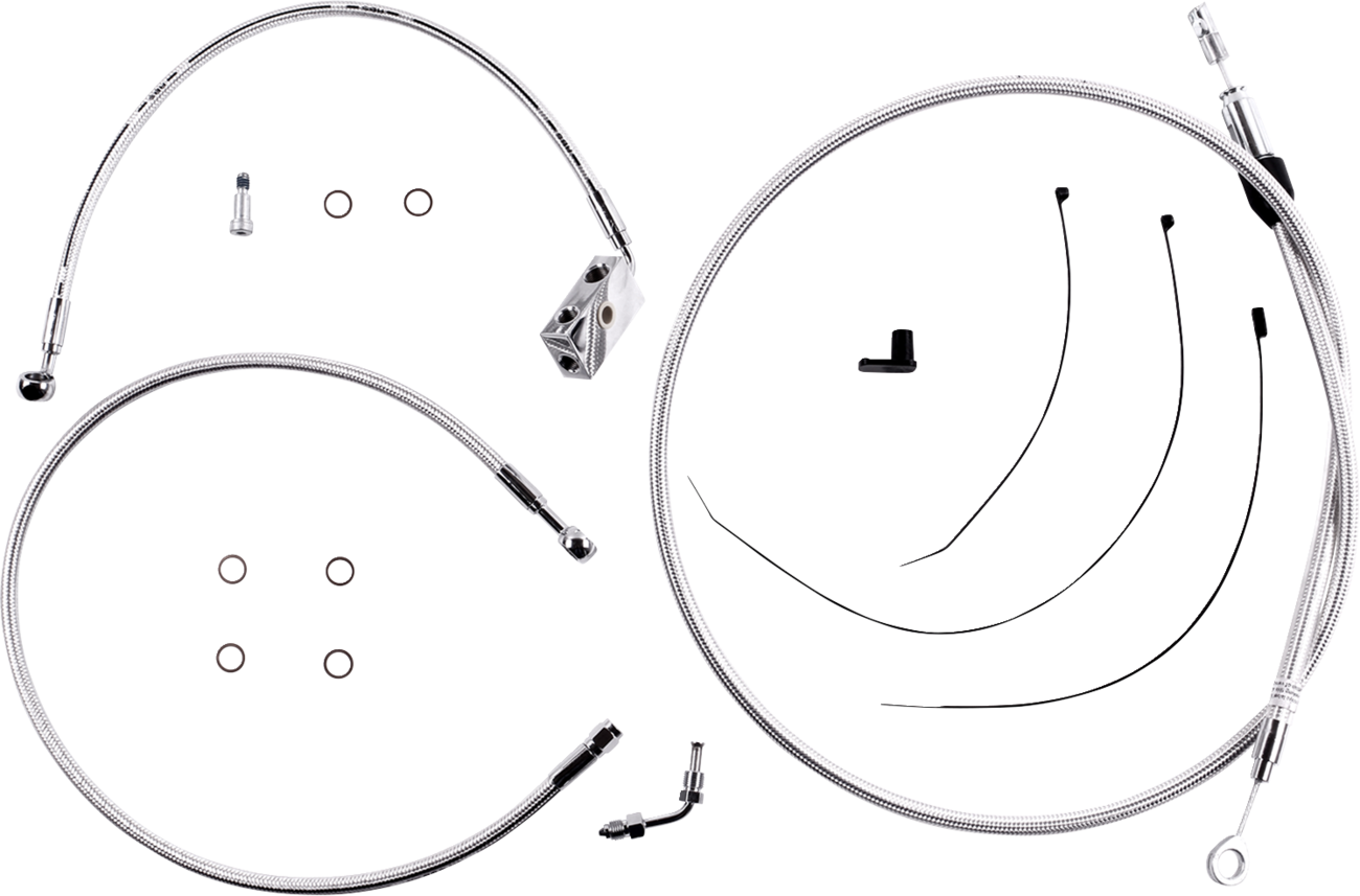 MAGNUM SHIELDING Sterling Chromite II® Designer Handlebar Installation Kit - 8" - '18-'24 Softail 3871258