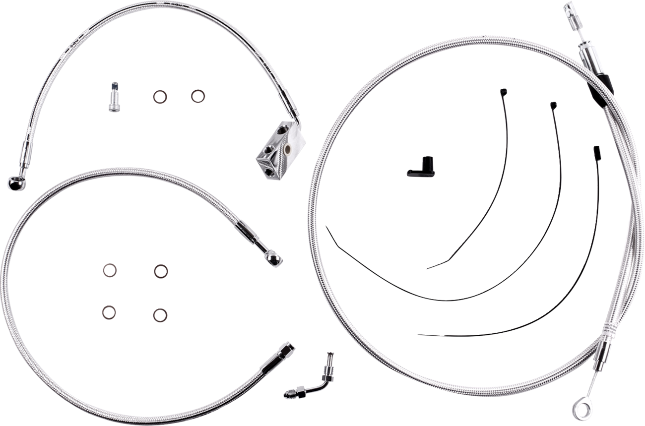 MAGNUM SHIELDING Sterling Chromite II® Designer Handlebar Installation Kit - 10" - '18-'24 Softail 3871255