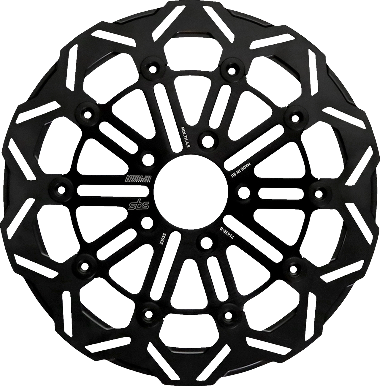 SBS Design "D" 10-Spoke Brake Rotor 7143E-B