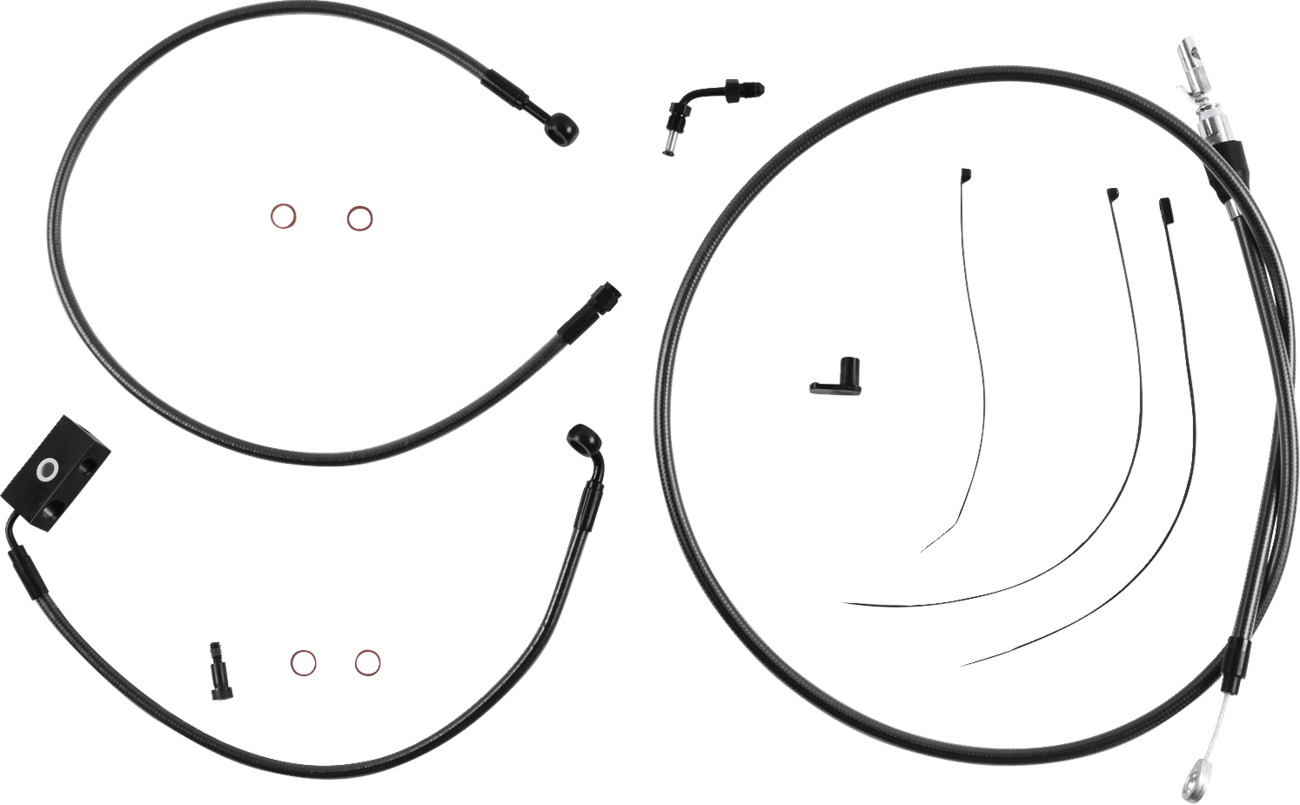 MAGNUM SHIELDING Black Pearl™ Designer Handlebar Installation Kit - 10" - '18-'24 Softail 4871255