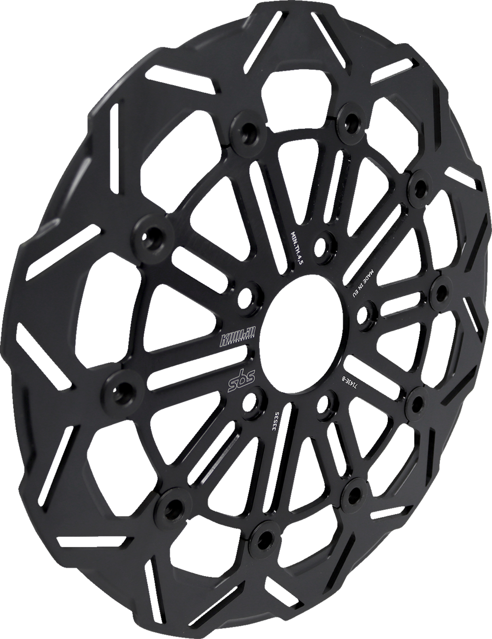 SBS Design "D" 10-Spoke Brake Rotor 7143E-B