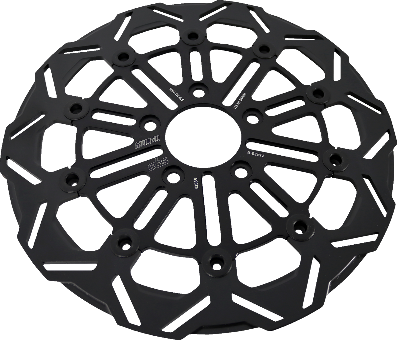 SBS Design "D" 10-Spoke Brake Rotor 7143E-B