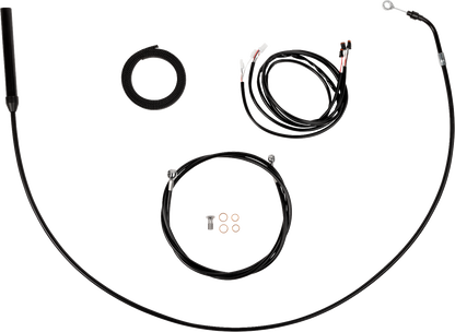 LA CHOPPERS Complete Plug-and-Play Cable Kit - Upper - 18" - 20" Handlebars - '21-'22 FLH - Black LA-8062KT3-19B