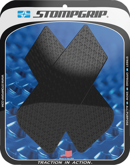STOMPGRIP Tank Grips - Icon - Wedge - Black - Universal 50-14-0004B
