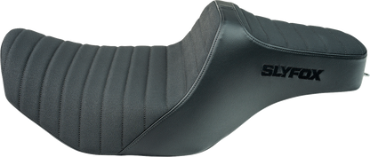SLYFOX High Noon Seat - Vinyl - Classic Stitch - Black Logo - FLH/FLT '23-'24 4704A-SlyFox