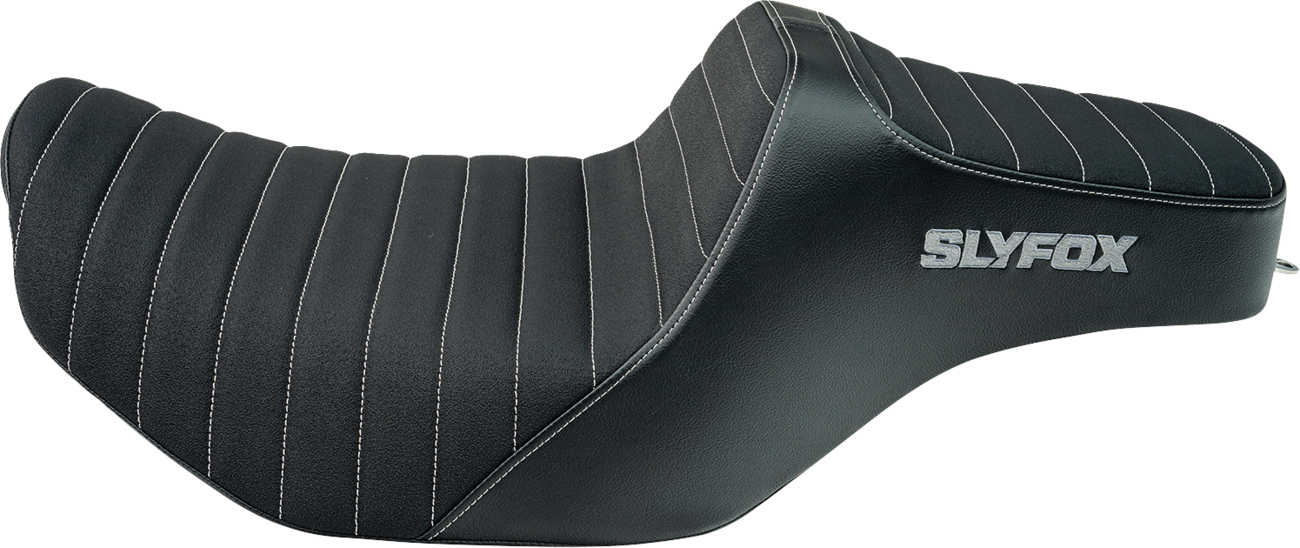 SLYFOX High Noon Seat - Vinyl - Classic Stitch - Gray Logo - FLH/FLT '23-'24 4704B-SlyFox
