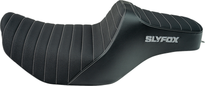 SLYFOX High Noon Seat - Vinyl - Classic Stitch - Gray Logo - FLH/FLT '23-'24 4704B-SlyFox