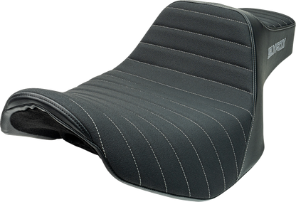 SLYFOX High Noon Seat - Vinyl - Classic Stitch - Gray Logo - FLH/FLT '23-'24 4704B-SlyFox