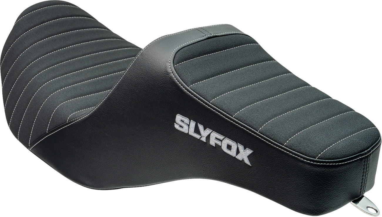 SLYFOX High Noon Seat - Vinyl - Classic Stitch - Gray Logo - FLH/FLT '23-'24 4704B-SlyFox
