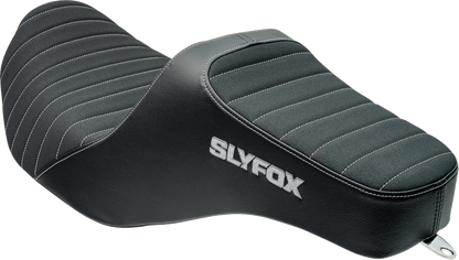 SLYFOX High Noon Seat - Vinyl - Classic Stitch - Gray Logo - FLH/FLT '23-'24 4704B-SlyFox