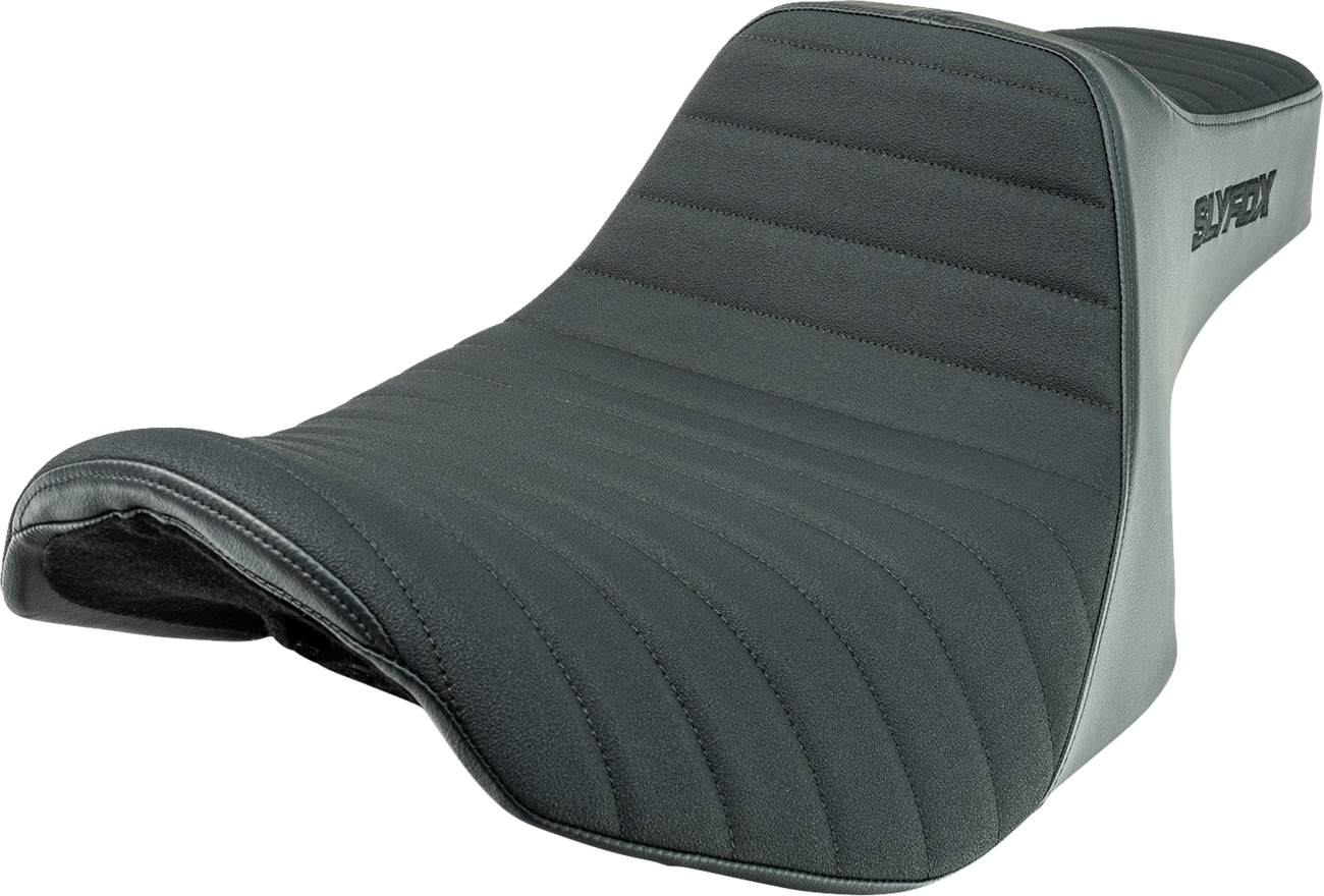 SLYFOX High Noon Seat - Vinyl - Classic Stitch - Black Logo - FLH/FLT '23-'24 4704A-SlyFox