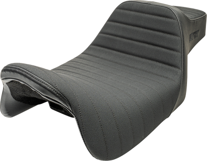 SLYFOX Highnoon Seat - Vinyl - Classic Stitch - Black Logo - FLH/FLT '08-'24 4710A-SlyFox