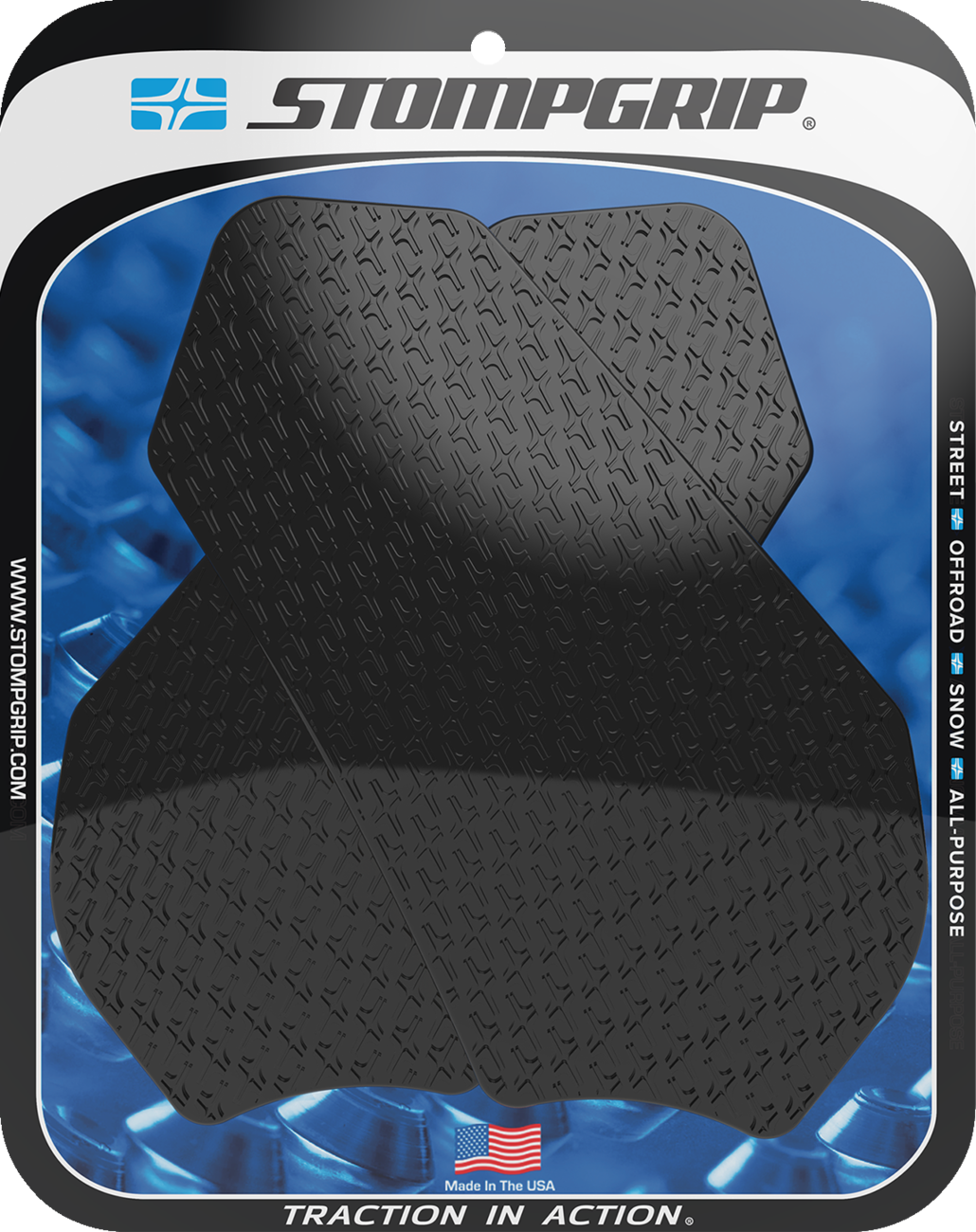 STOMPGRIP Tank Grips - Icon - Black - Suzuki - GS '11-'25 55-14-0057B