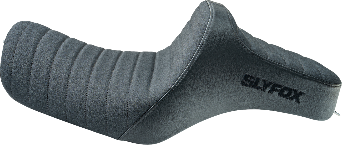 SLYFOX High Noon Seat - Vinyl - Classic Stitch - Black Logo - Black Stitch - XL '04-'22 4709A-SlyFox