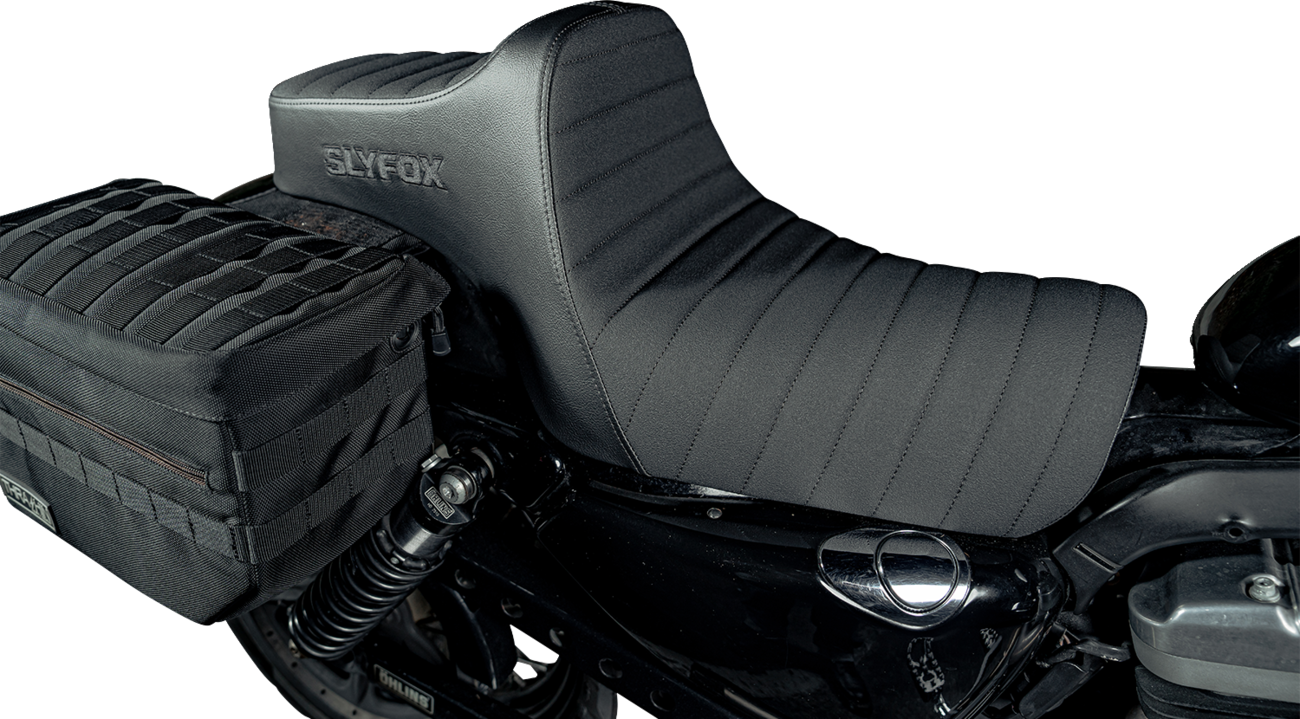 SLYFOX High Noon Seat - Vinyl - Classic Stitch - Black Logo - Black Stitch - XL '04-'22 4709A-SlyFox