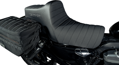SLYFOX High Noon Seat - Vinyl - Classic Stitch - Black Logo - Black Stitch - XL '04-'22 4709A-SlyFox