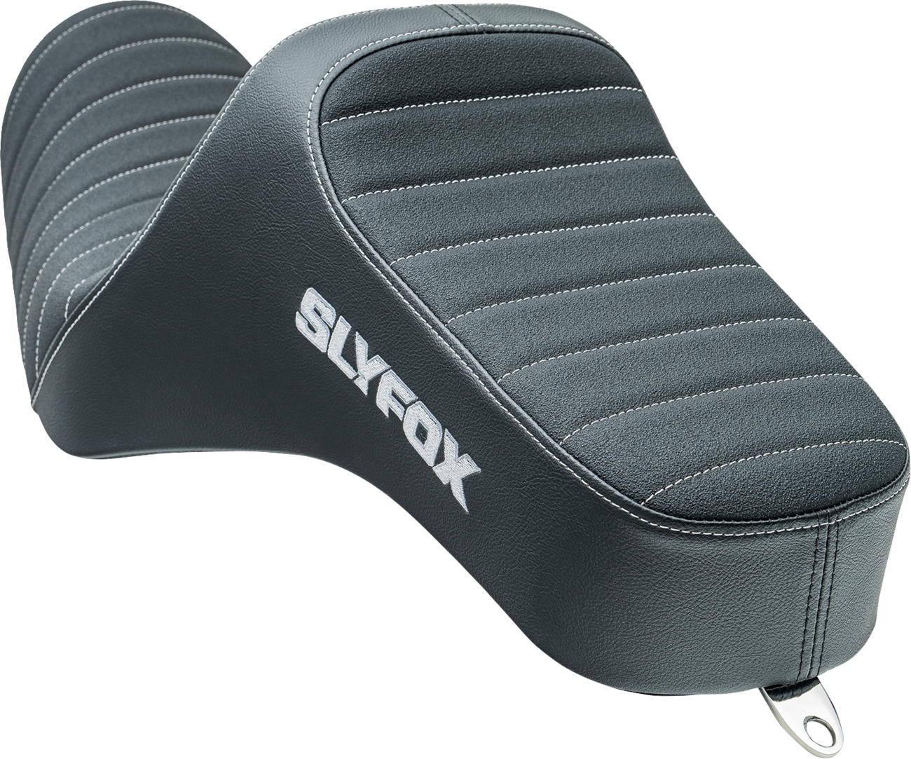 SLYFOX High Noon Seat - Vinyl - Classic Stitch - Silver Logo - Silver Stitch - XL '04-'22 4709B-SlyFox