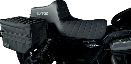 SLYFOX High Noon Seat - Vinyl - Classic Stitch - Silver Logo - Silver Stitch - XL '04-'22 4709B-SlyFox