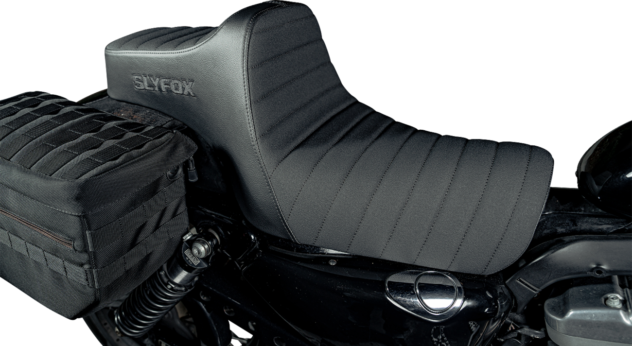 SLYFOX High Noon Seat - Vinyl - Classic Stitch - Black Logo - Black Stitch - XL '04-'22 4709A-SlyFox