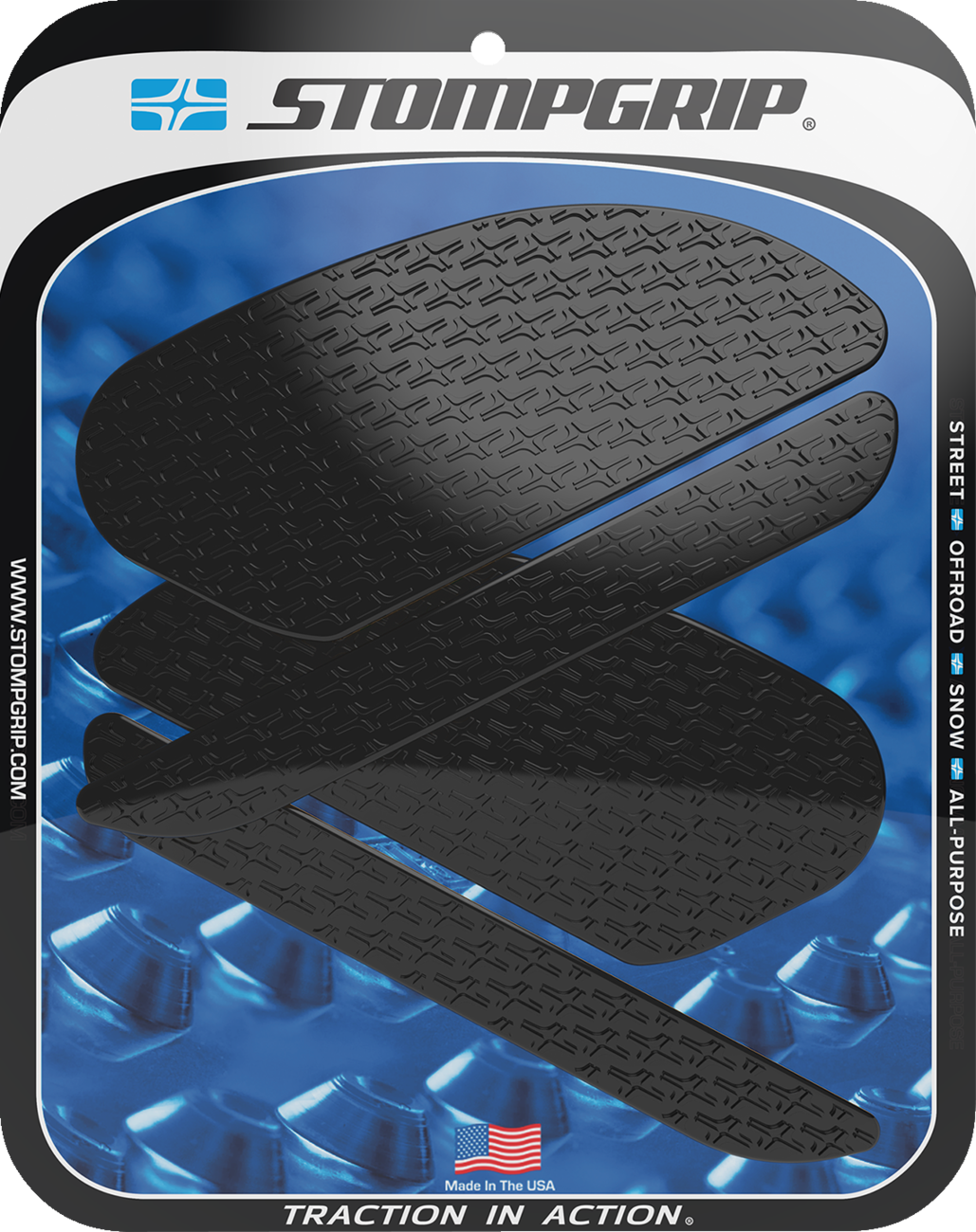 STOMPGRIP Tank Grips - Icon - Black - Kawasaki - Ninja '15-'25 55-14-0108B