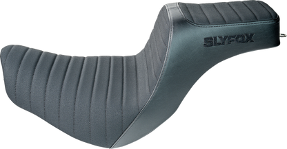 SLYFOX High Noon Seat - Vinyl - Classic Stitch - Black Logo - FL/FX '18-'24 4701A-slyfox