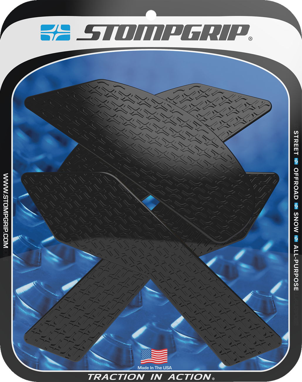 STOMPGRIP Tank Grips - Icon - Black - Kawasaki - Z '17-'25 55-14-0144B